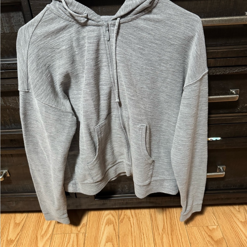 Gray Zip-Up Hoodie